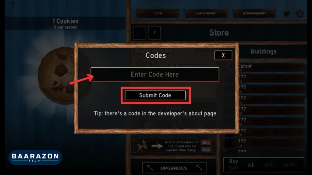 Add Roblox Cookie Clicker Code